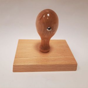 Rubber stamp with wooden handle, size 100x70mm