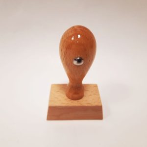 Rubber stamp with wooden handle, size 45x30mm