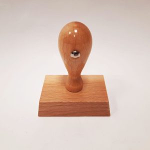 Rubber stamp with wooden handle, size 60x40mm