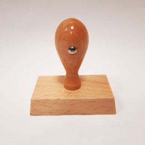 Rubber stamp with wooden handle, size 70x40mm