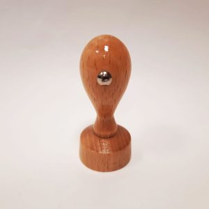Rubber stamp with wooden handle, diameter 30mm