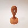 Rubber stamp with wooden handle, diameter 40mm