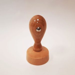 Rubber stamp with wooden handle, diameter 40mm