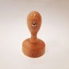 Rubber stamp with wooden handle, diameter 50mm