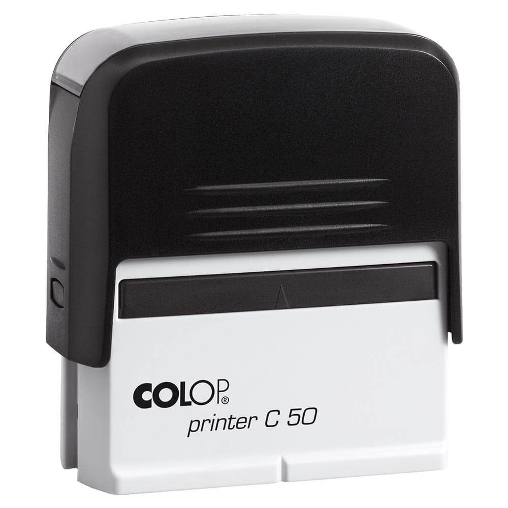mit individueller Textplatte/Logo Colop Printer Stempel Compact Verschiedene TINTENFARBEN 50